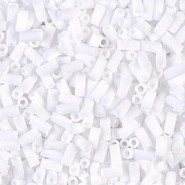 Miyuki Bugle 3mm Beads Matte white BGL1-402F